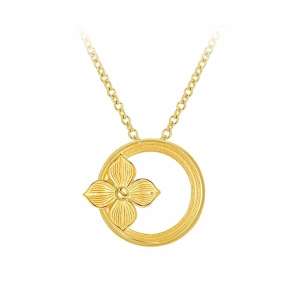 PRIMA Gold Pendant Needle Flower Love For All Collection 111P1918-01