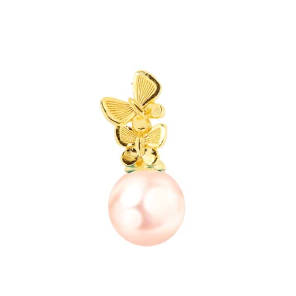 PRIMA Gold Pendant Decorated Pearls Butterfly Collection 165P0527-18