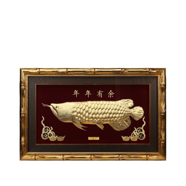 PRIMA ภาพหัตถศิลป์ทองคำปลาอโรวาน่า (กลาง) 704S0135-01