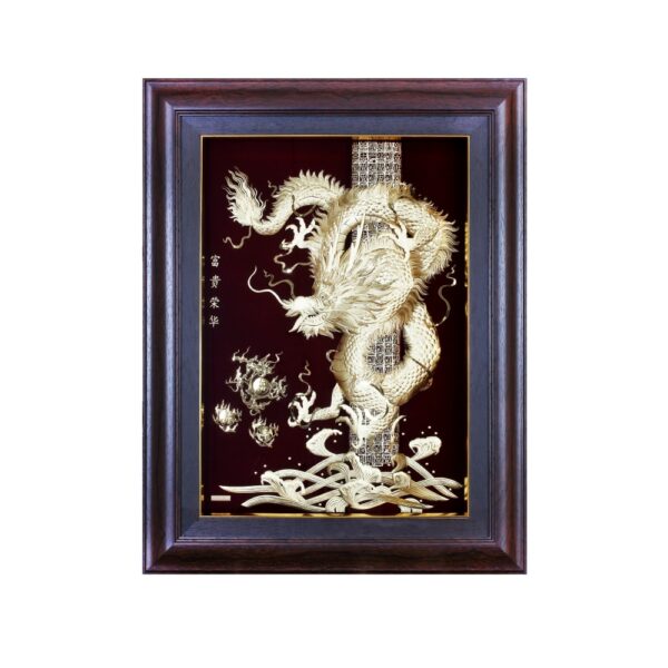 PRIMA ภาพหัตถศิลป์ทองคำมังกรแห่งความรุ่งเรือง 704S0136-03