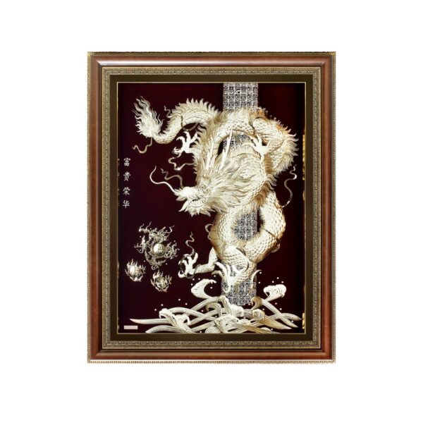 PRIMA ภาพหัตถศิลป์ทองคำมังกรแห่งความรุ่งเรือง (ใหญ่) 704S0181-01