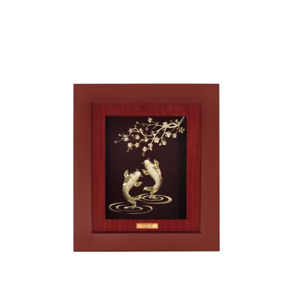 PRIMA Gold Frame Jumping Fish and Plum Blossoms 704S0243-01