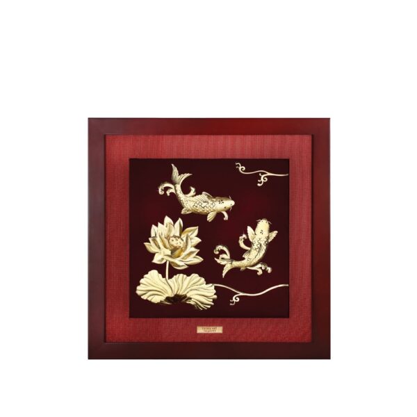 PRIMA ภาพหัตถศิลป์ทองคำปลาคาร์ฟแห่งโชคลาภ (บัวซ้าย) 704S0373-01