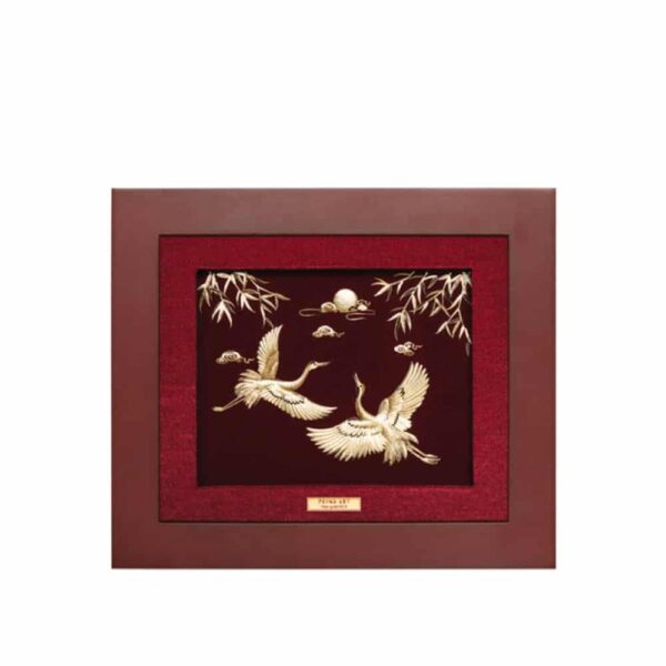PRIMA Gold Frame Couple Cranes with Bamboo Tree 704S0497-01