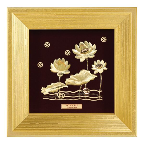 PRIMA Gold Frame Lotus Flower and Stream 704S0515-01