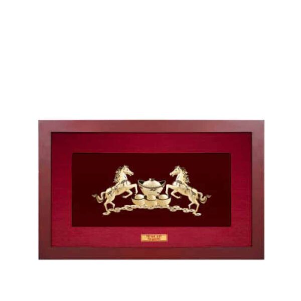 PRIMA Gold Frame Pair of Horses and Money 704S0522-01