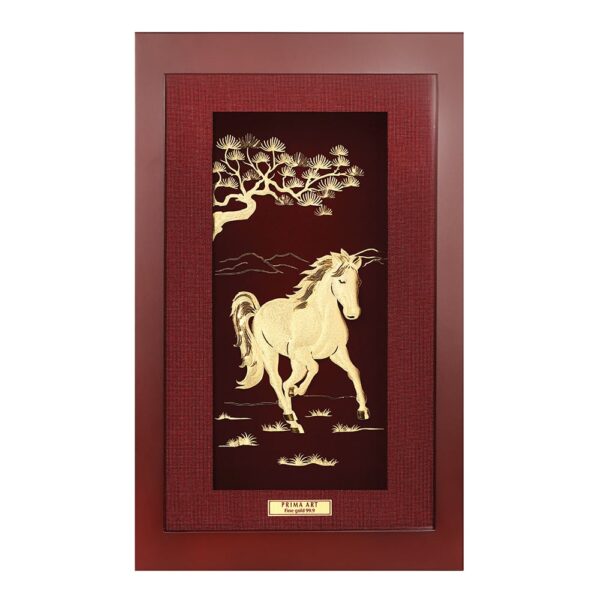 PRIMA ภาพหัตถศิลป์ทองคำอาชาทองมงคล หันขวา 704S0410-02