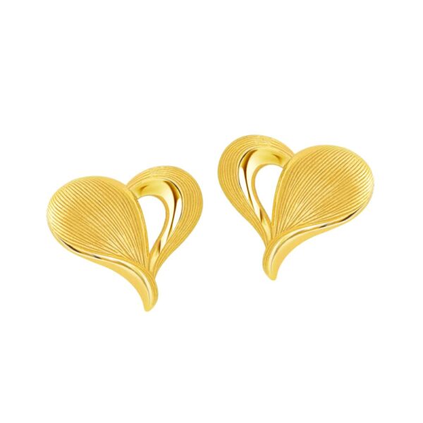 PRIMA ต่างหูทองคำ รูปหัวใจ Mini Heart Collection 111E4222-18