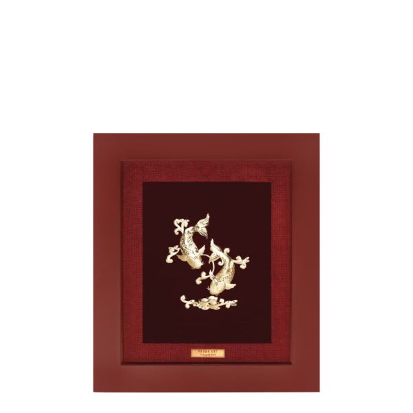 PRIMA ภาพหัตถศิลป์ทองคำปลาหลีฮื้อสายน้ำเงินทอง 704S0453-01