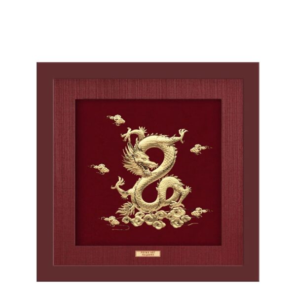 PRIMA ภาพหัตถศิลป์ทองคำมังกรมงคลเลข 8 704S0494-01