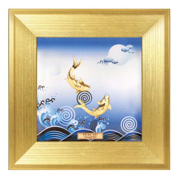 PRIMA ภาพหัตถศิลป์ทองคำปลาคู่ (Hook) 711S0034-01
