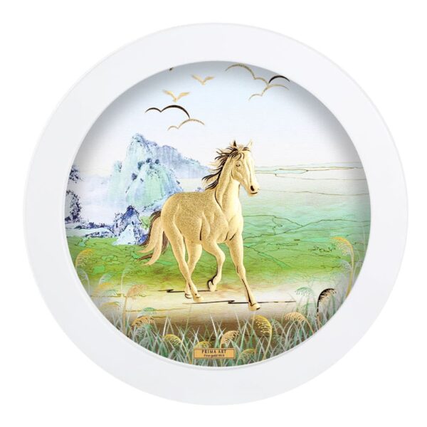 PRIMA ภาพหัตถศิลป์ทองคำอาชาสำราญสุข 711S0054-01