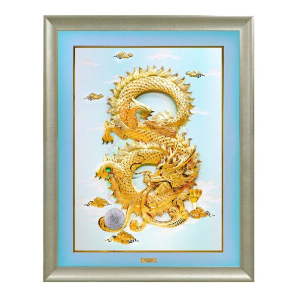PRIMA ภาพหัตถศิลป์ทองคำมังกรเสริมบารมี 711S0072-01