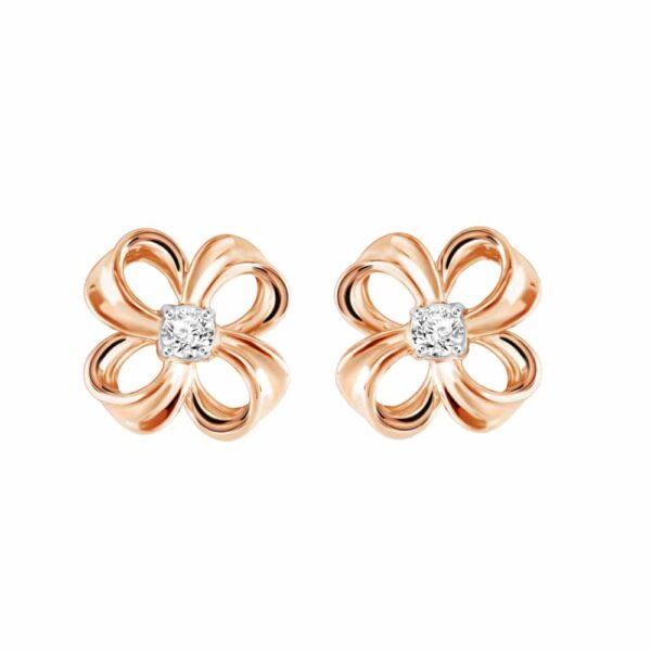 PRIMA ต่างหูประดับเพชรตัวเรือน 9K Golden 9 991E1625-01