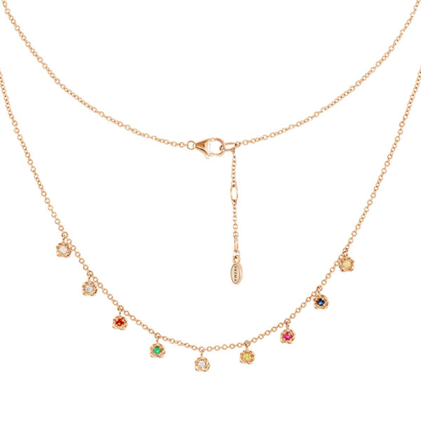 PRIMA สร้อยคอทองคำ 9K ประดับอัญมณีนพเก้า Noppakao Collection 993N0012-01