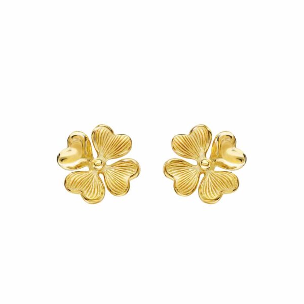 PRIMA ต่างหูทองคำ Lucky Flower Collection 111E3984-18