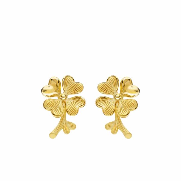 PRIMA ต่างหูทองคำ Lucky Flower Collection 111E3985-18