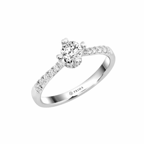 PRIMA ตัวเรือนทองคำ 9K สี White Gold Love Corner C19R3003