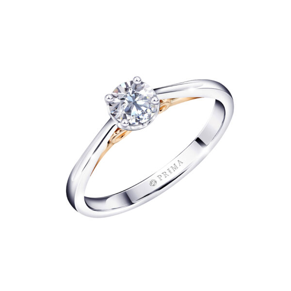 PRIMA ตัวเรือนทองคำ 18K สี White Gold & Rose Gold Love Corner C16R4429-1