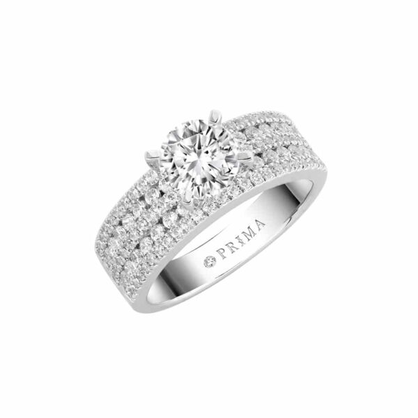 PRIMA ตัวเรือนทองคำ 18K สี White Gold Love Corner C16R4475