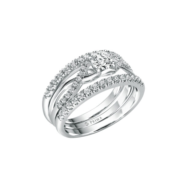 PRIMA ตัวเรือนทองคำ 18K สี White Gold Love Corner C16R4507