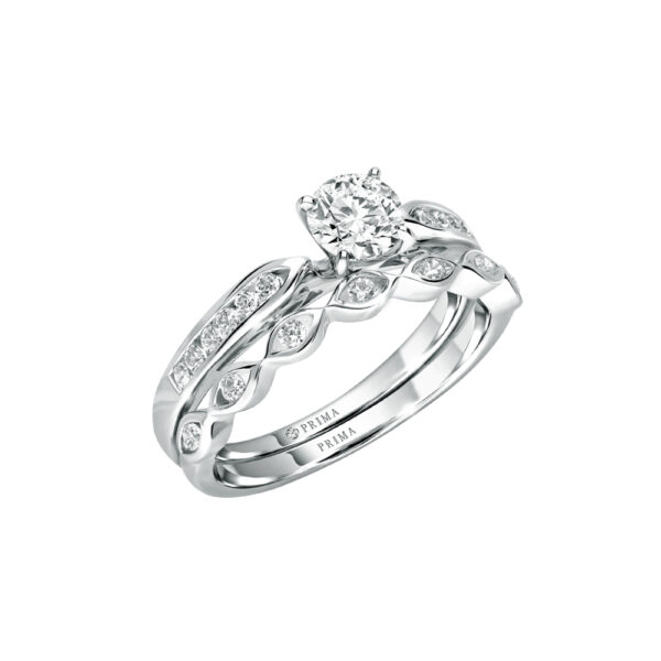 PRIMA ตัวเรือนทองคำ 18K สี White Gold Love Corner C16R4511
