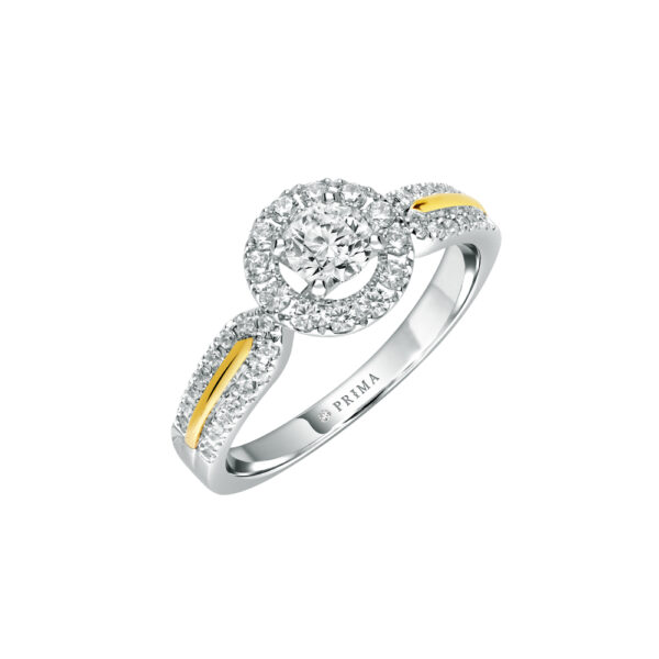 PRIMA ตัวเรือนทองคำ 18K สี White Gold & Yellow Gold Love Corner C16R4553