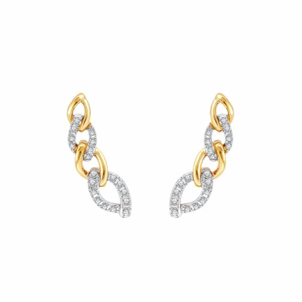 ต่างหูประดับเพชร Chain Collection