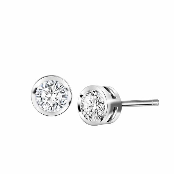 PRIMA ตัวเรือนต่างหูทองคำ 18K สี White Gold Love Corner C16E1460