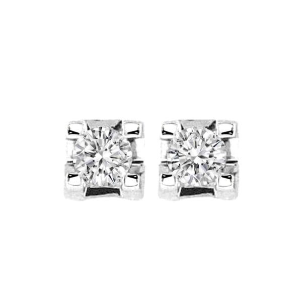 PRIMA ตัวเรือนต่างหูทองคำ 18K สี White Gold Estella SRDEE005-01-01