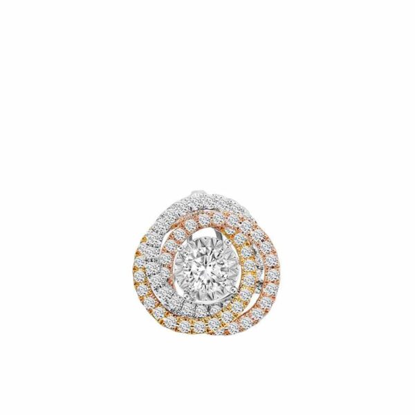 PRIMA ตัวเรือนจี้ทองคำ 18K สี White & Yellow & Rose Gold Estella SRDPP004-02-02