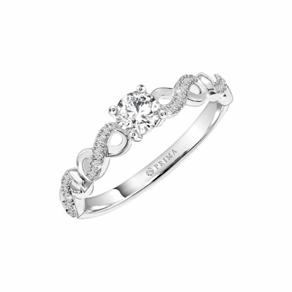 PRIMA ตัวเรือนแหวนทองคำ 18K สี White Gold Estella SRDRR004-01-24