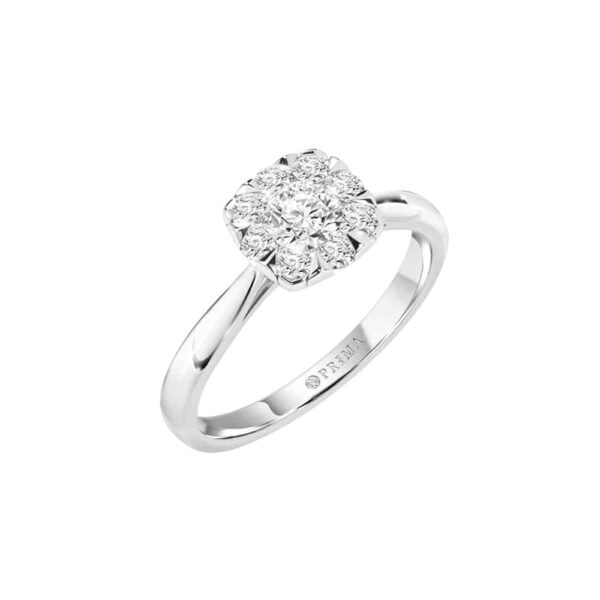 PRIMA ตัวเรือนแหวนทองคำ 18K สี White Gold Estella SRDRR007-01-04