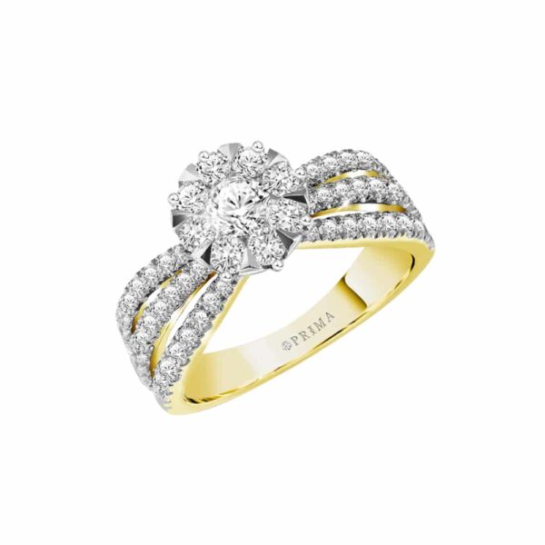 PRIMA ตัวเรือนแหวนทองคำ 18K สี Yellow Gold Estella SRDRR011-02-07