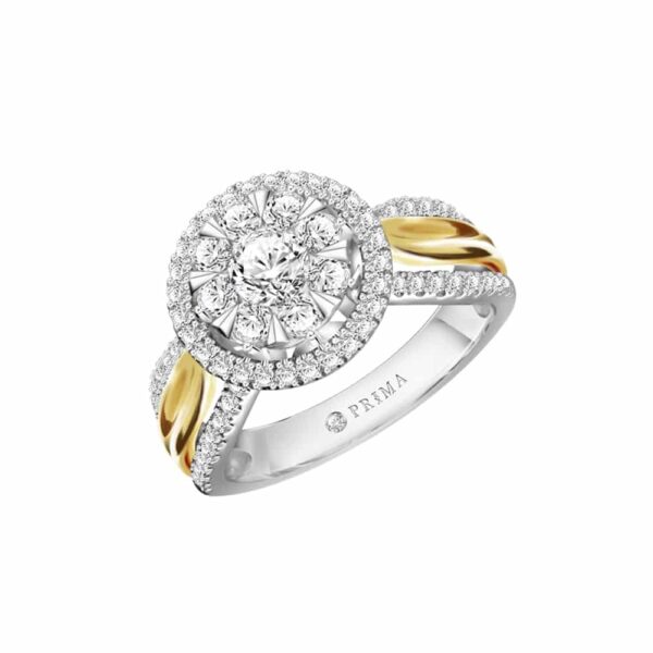 PRIMA ตัวเรือนแหวนทองคำ 18K สี White Gold & Yellow Gold Estella SRDRR012-01-02