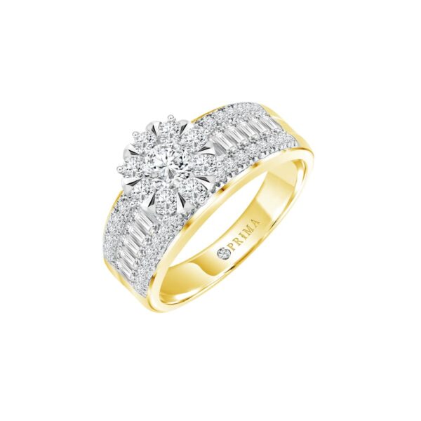 PRIMA ตัวเรือนแหวนทองคำ 18K สี White Gold & Yellow Gold Estella SRDRR014-02-01