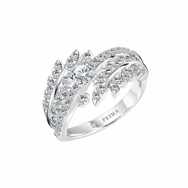PRIMA ตัวเรือนแหวนทองคำ 18K สี White Gold Estella SRDRR021-02-01