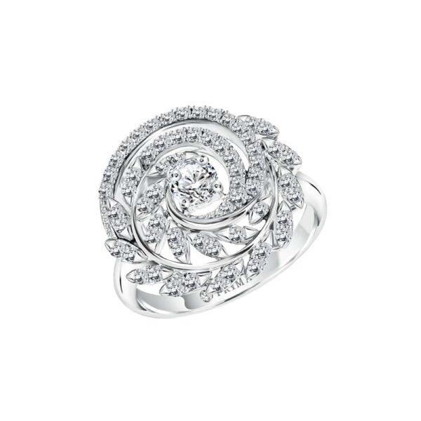 PRIMA ตัวเรือนแหวนทองคำ 18K สี White Gold Estella SRDRR025-02-01
