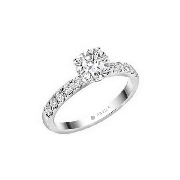 PRIMA ตัวเรือนแหวนทองคำ 18K สี White Gold Estella SRDRR026-01-01
