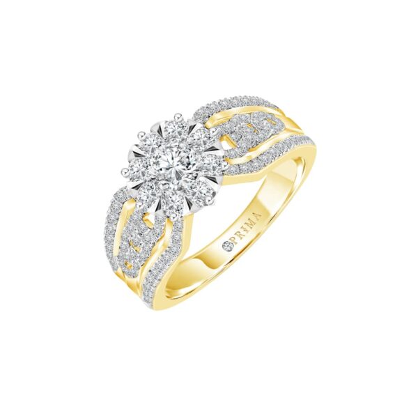 PRIMA ตัวเรือนแหวนทองคำ 18K สี Yellow Gold Estella SRDRR029-02-01