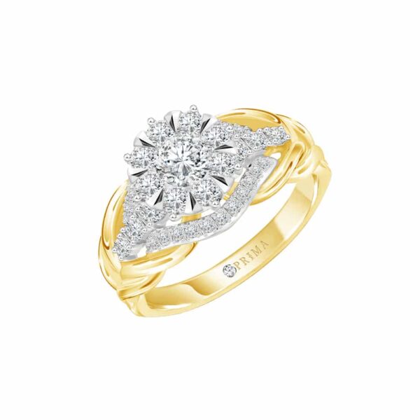 PRIMA ตัวเรือนแหวนทองคำ 18K สี Yellow Gold Estella SRDRR030-02-01