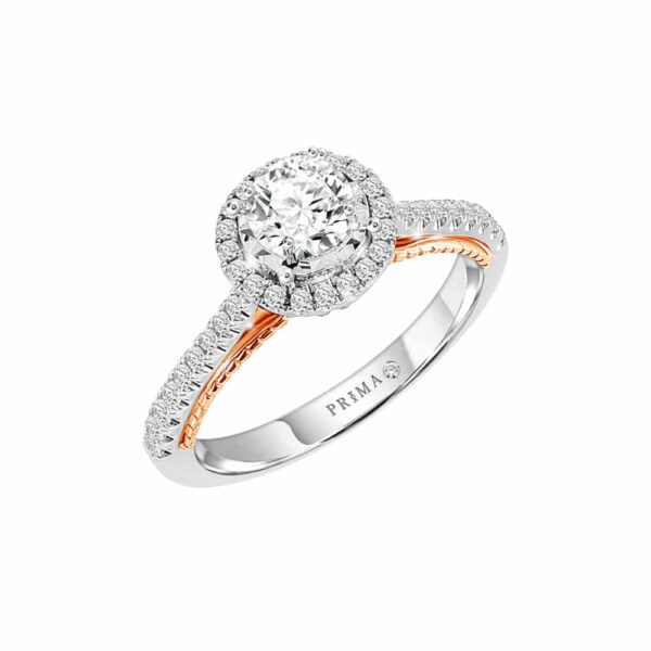 PRIMA ตัวเรือนแหวนทองคำ 18K สี White Gold & Rose Gold Estella SRHRR001-02-03