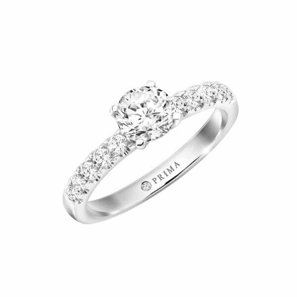 PRIMA ตัวเรือนแหวนทองคำ 18K สี White Gold Elite Collection C13R2446-02-09