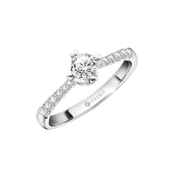 PRIMA ตัวเรือนแหวนทองคำ 18K สี White Gold Elite Collection C13R3003-22-06