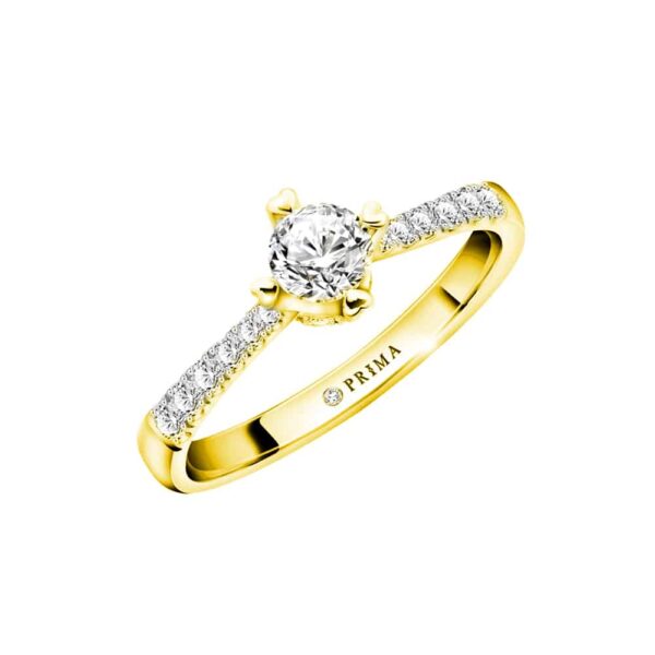 PRIMA ตัวเรือนแหวนทองคำ 18K สี Yellow Gold Elite Collection C13R3265-03-20