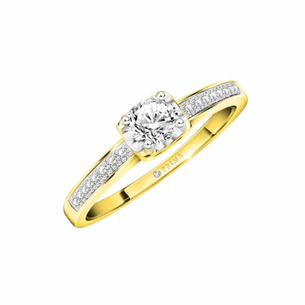 PRIMA ตัวเรือนแหวนทองคำ 18K สี Yellow Gold Elite Collection C13R3474-01-92