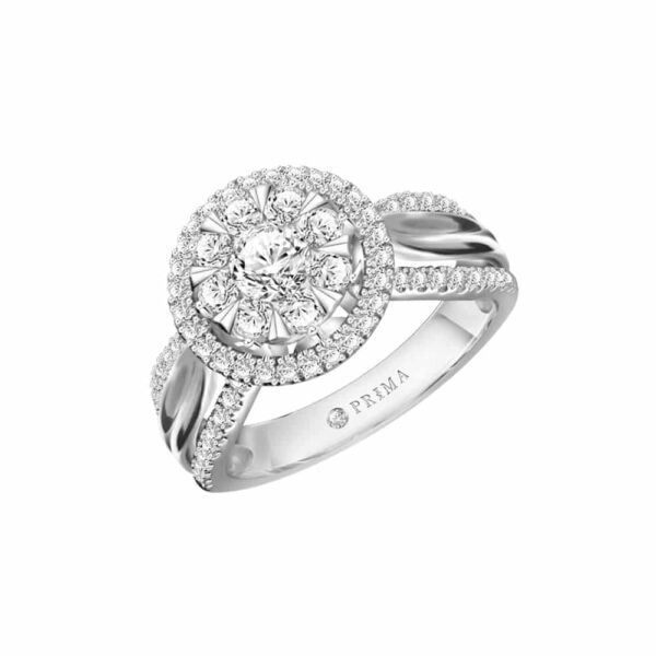 PRIMA ตัวเรือนแหวนทองคำ 18K สี White Gold Elite Collection C13R4527-01-03