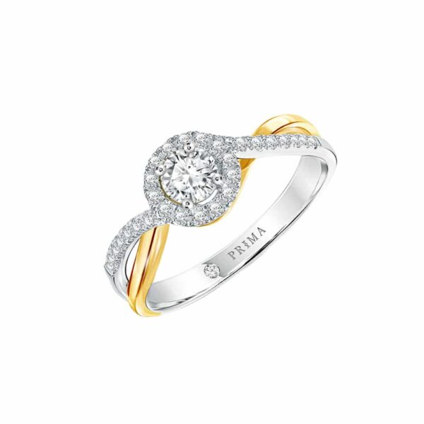 PRIMA ตัวเรือนแหวนทองคำ 18K สี White Gold & Yellow Gold Elite Collection C13R4880-02-20