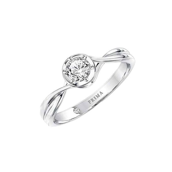 PRIMA ตัวเรือนแหวนทองคำ 18K สี White Gold Elite Collection C13R4897-02-06