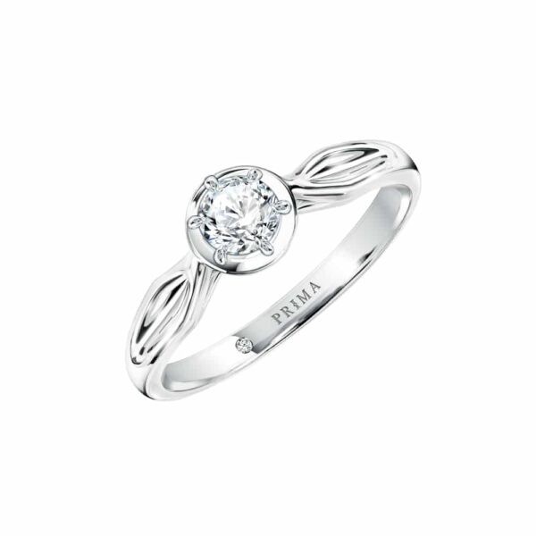 PRIMA ตัวเรือนแหวนทองคำ 18K สี White Gold Elite Collection C13R4909-03-04